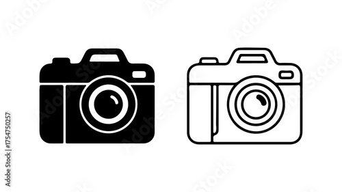 Camera icons set with transparent background
