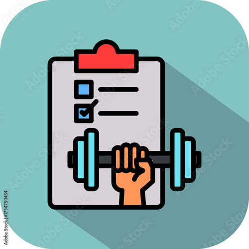Exercise isometric icon