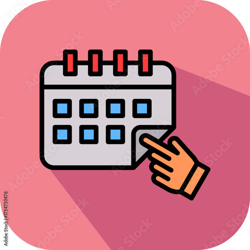 Calendar isometric icon
