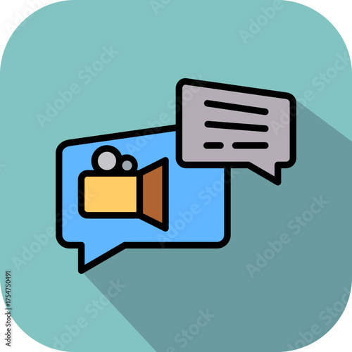 Video Call isometric icon