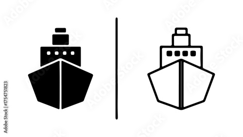 Ship icons with transparent background