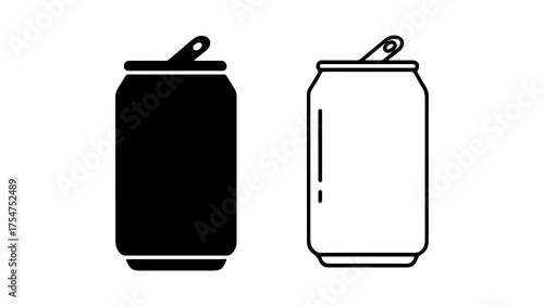 Aluminum cans with pull tab with transparent background