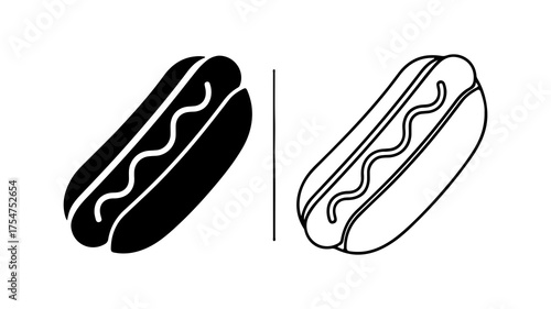 Hot dog icon with transparent background