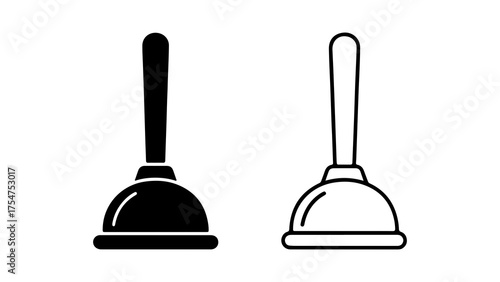 Plunger icons with transparent background
