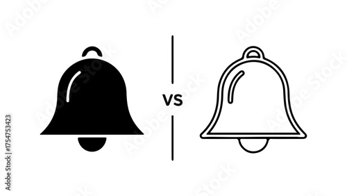 Bell icons comparison with transparent background