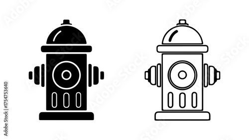 Fire hydrant icon with transparent background
