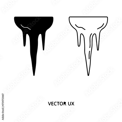 Stalactite shapes with transparent background