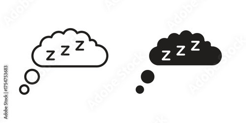 Zzz icon in vector. Logotype