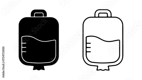 Blood bag icon with transparent background
