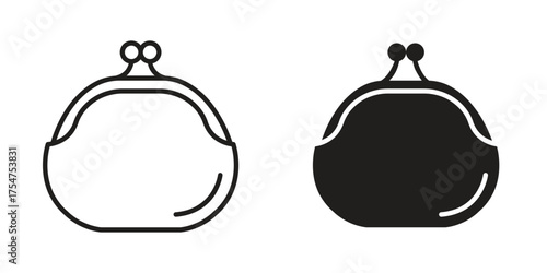 Woman purse icon in vector. Logotype