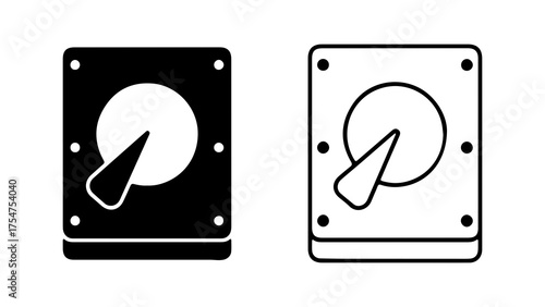 Hard drive icon with transparent background