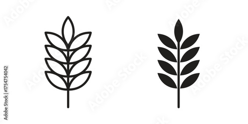 Wheat grain icon in vector. Logotype