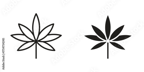 Weed icon in vector. Logotype