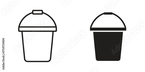 Water bucket icon in vector. Logotype