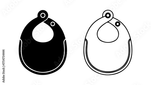 Baby bibs outline with transparent background