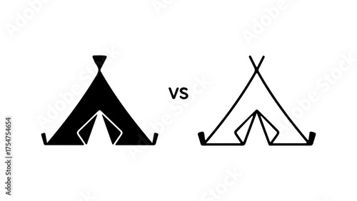Tents comparison with transparent background