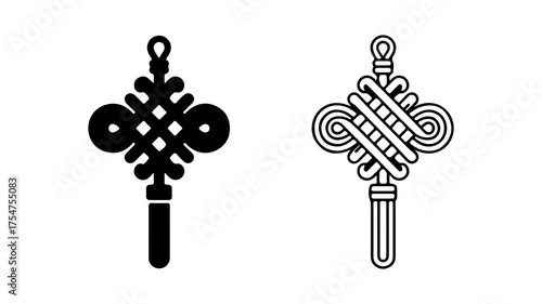 Chinese knot symbols with transparent background
