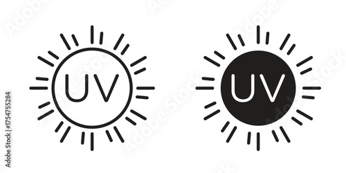 UV icon in vector. Logotype