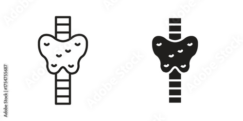 Thyroid icon in vector. Logotype