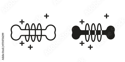 Strong healthy bones icon in vector. Logotype