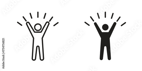 Self confidence icon in vector. Logotype