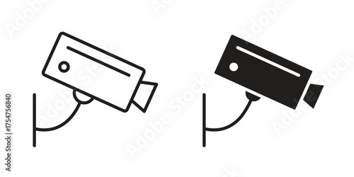 Security camera icon in vector. Logotype
