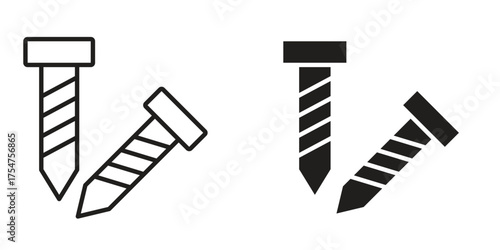 Screws icon in vector. Logotype
