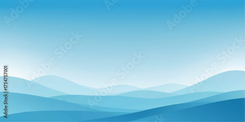 Blue sky and clouds over mountain landscape with sunrise view