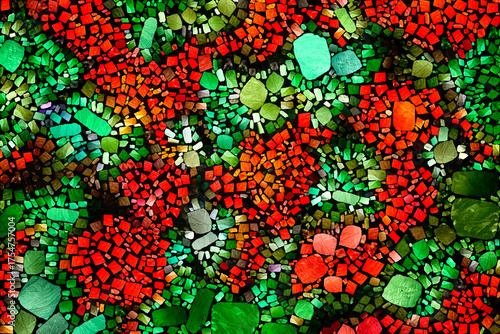 seamless pattern with colorful flowers