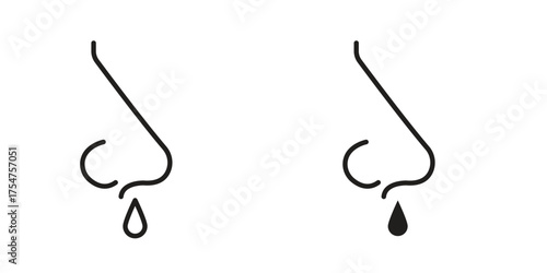 Runny nose icon in vector. Logotype