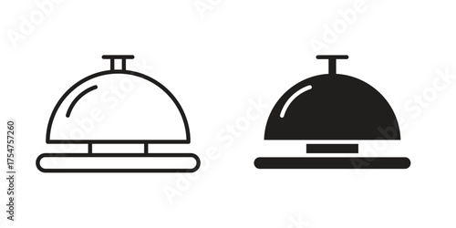 Reception bell icon in vector. Logotype