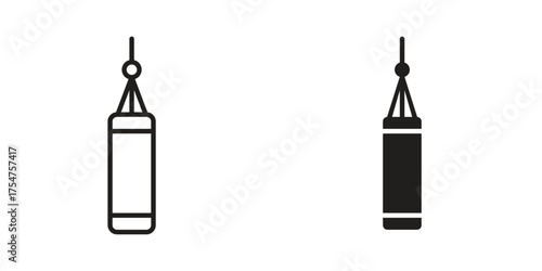 Punching bag icon in vector. Logotype