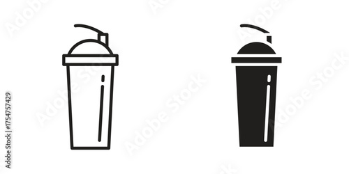 Protein shake icon in vector. Logotype