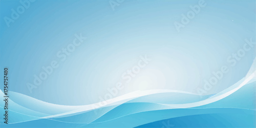 Abstract blue wave vector illustration with flowing lines and light texture for a modern background design