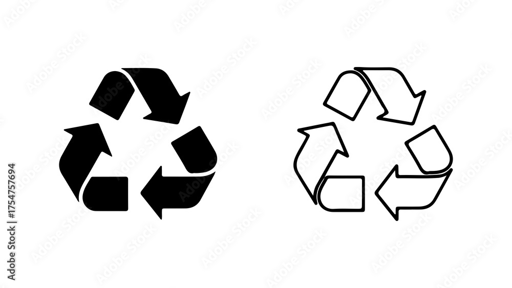 Obraz premium Recycling symbols with transparent background