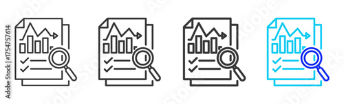 Risk Assessment icon set collection in creative outline style for business featuring multiple thickness variations suitable for crisis management