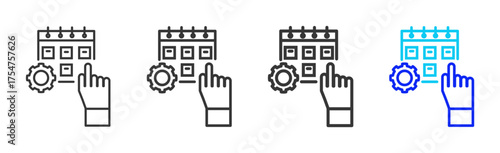 Recovery Planning icon set collection in creative outline style for business featuring multiple thickness variations suitable for crisis management 
