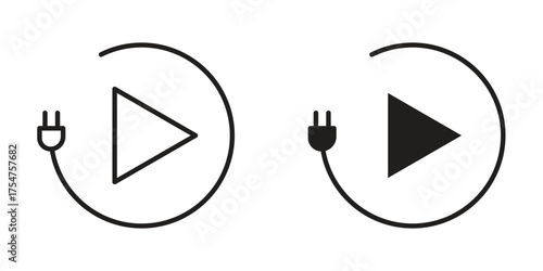 Plug and play icon in vector. Logotype