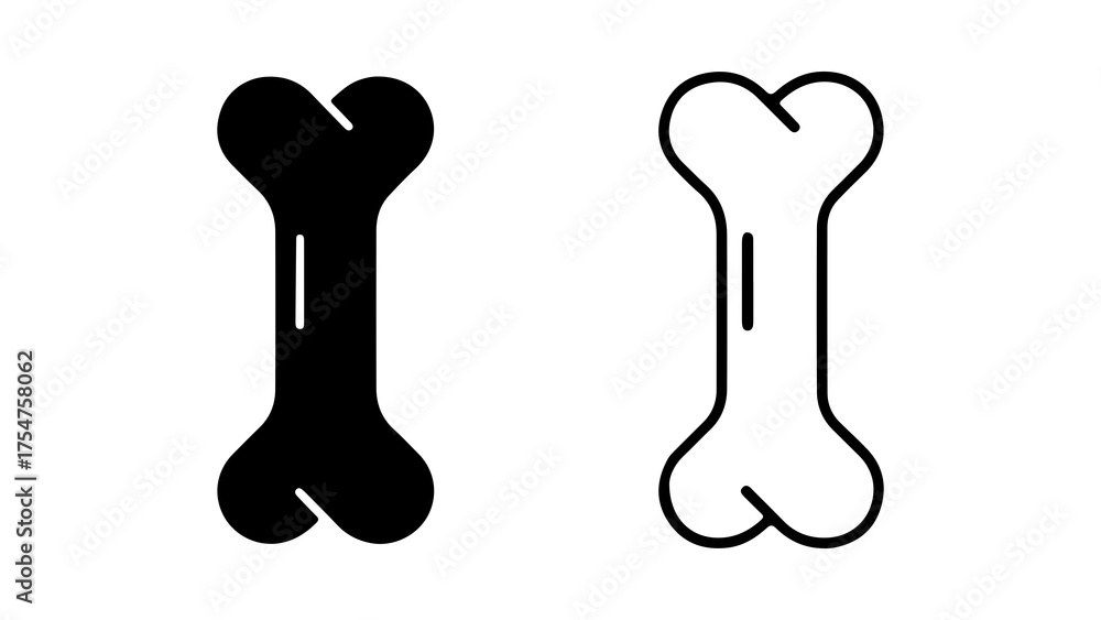 Obraz premium Dog bone icon with transparent background