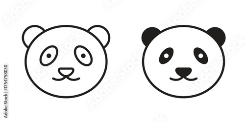 Panda icon in vector. Logotype