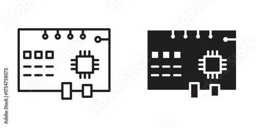 PCB icon in vector. Logotype