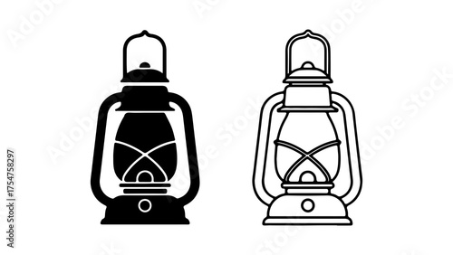 Antique lanterns with transparent background