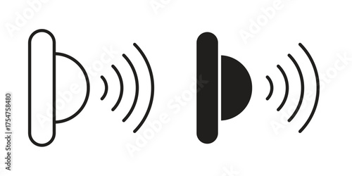 Motion sensor icon in vector. Logotype