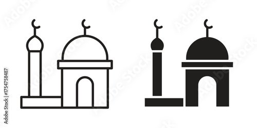 Mosque icon in vector. Logotype