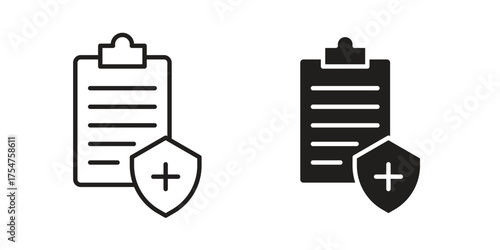 Medical record icon in vector. Logotype