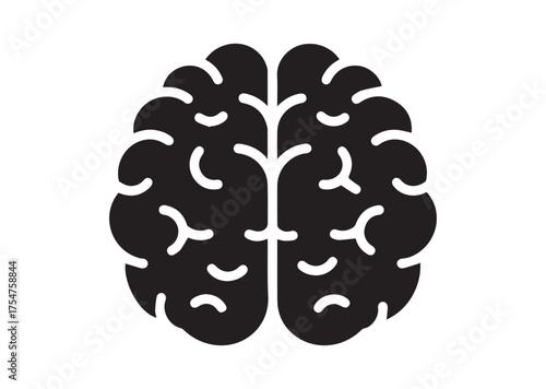 Brain icon, Brain solid vector