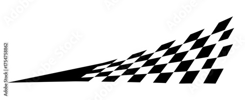 Race flag. Checkered flag. Racing stripes. Race motorsport graphics. Vector illustration
