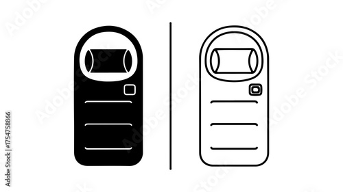 Sleeping bag icon with transparent background