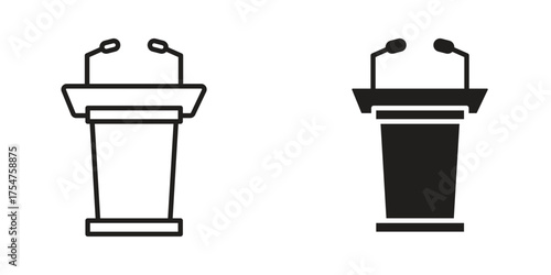 Lectern icon in vector. Logotype
