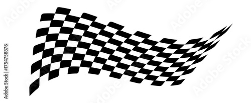 Race flag. Checkered flag. Racing stripes. Race motorsport graphics. Vector illustration